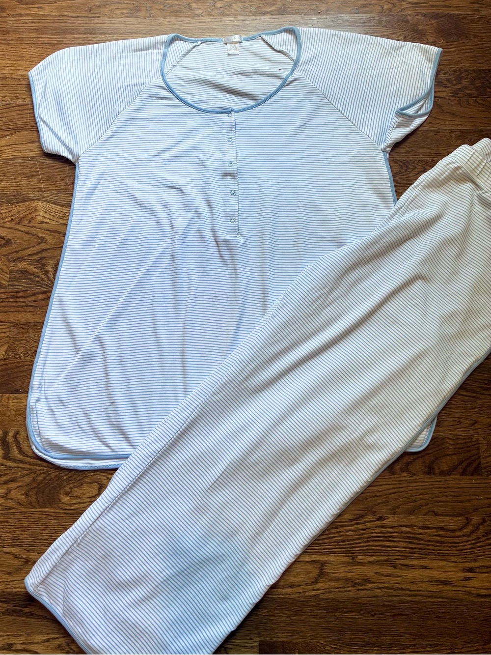 LAKE Blue & White Striped Pajama Set